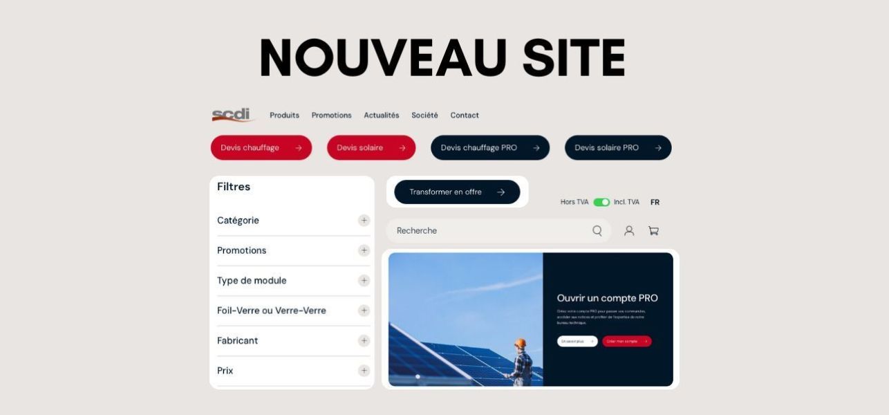 Fonctionnalit&eacute;s du nouveau site SCDI