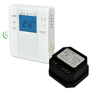 Thermostat mural RF et récepteur à encastrer, pour radiateur sèche-serviettes