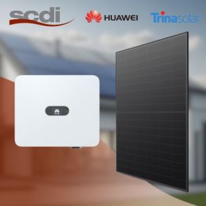 Kit solaire photovoltaïque complet Huawei SUN2000 - panneaux Trina 450 Wc full black - structure toiture tuiles