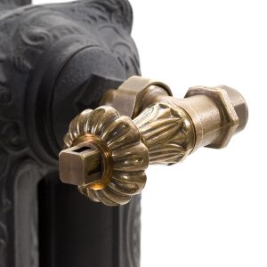 Kit T2 thermostatique en laiton massif - Finition bronze. Pour cuivre 16 mm.