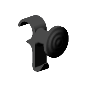 Une patère ronde noire amovible pour Nao et Ezybain
