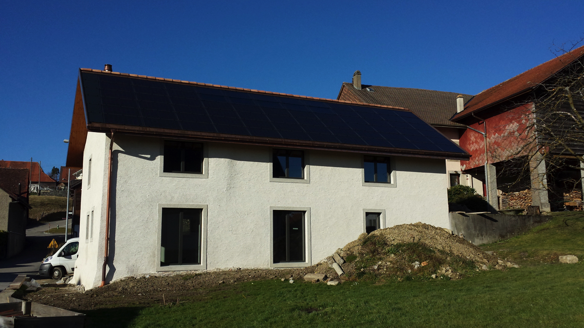 Centrale solaire de 10'540 Wc à 1406 Cronay